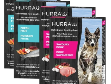 Nourriture Hurraw crue déshydratée pour chien - Combo Poisson-Porc Sale