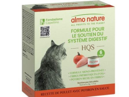 Almo HQS Formule Chat soutien digestif - Recette de poulet + potiron en sauce 6 x 50 gr Online