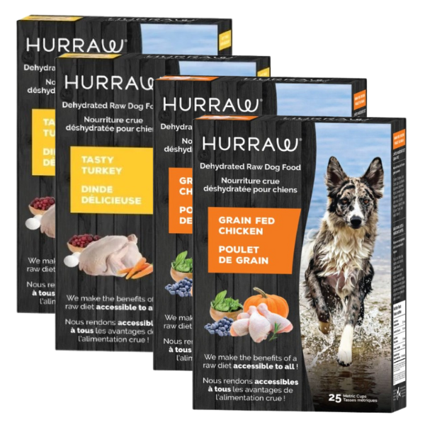 Nourriture Hurraw crue déshydratée pour chien - Combo Dinde-Poulet on Sale