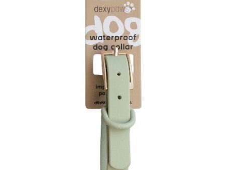 Dexypaws Collier imperméable pour chien, Vert sauge Online now