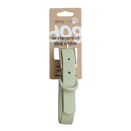 Dexypaws Collier imperméable pour chien, Vert sauge Online now