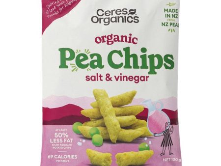 CERES BIO POPPED PEA CHIPS SALT & VINEGAR 100G Online