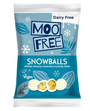 MOO FREE WHITE CHOCOLATE SNOWBALLS 35G Online Sale