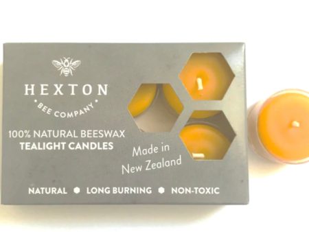 HEXTON BEES BEESWAX TEALIGHTS 6PK on Sale