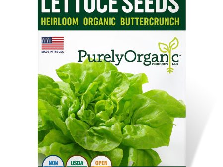 Purely Organic Buttercrunch Lettuce Seeds - USDA Organic, Non-GMO, Open Pollinated, Heirloom, USA Origin, Vegetable Seeds For Discount