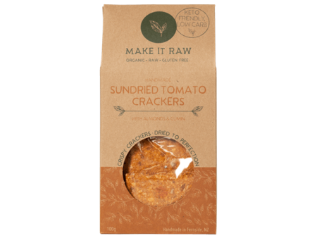 MAKE IT RAW SUNDRIED TOMATO CRACKERS 100G Discount