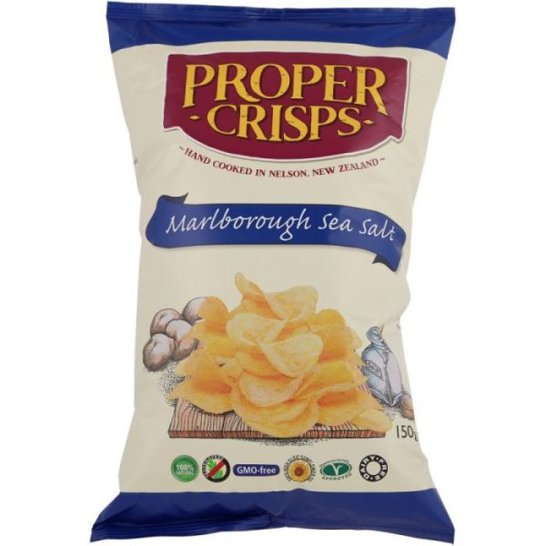 PROPER CRISPS MARLBOROUGH SEA SALT 140G For Sale