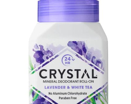 CRYSTAL ESSENCE ROLL ON DEODORANT LAVENDER & WHITE TEA 66ML Online now