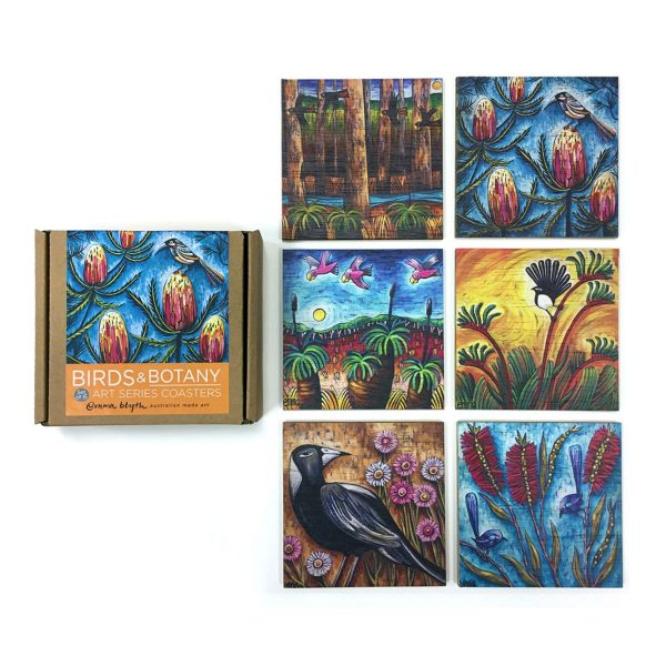 Birds and Botany Coaster Set Fashion