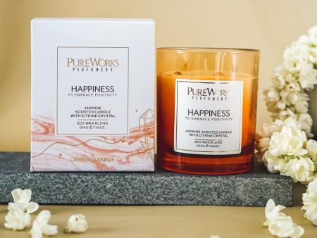 PUREWORKS HAPPINESS CANDLE WITH CRYSTALS Discount