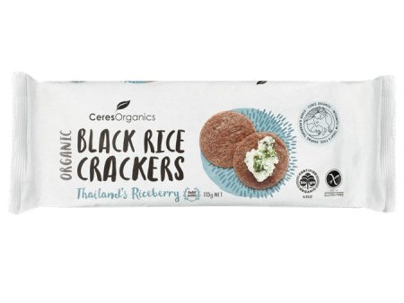 CERES ORGANIC BLACK RICE CRACKERS 115G Online Sale