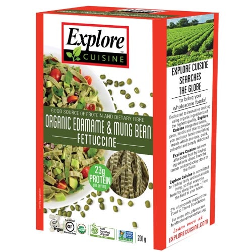 EXPLORE CUISINE MUNG BEAN EDAMAME FETTUCINE PASTA 200G For Discount