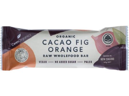 CERES ORGANIC RAW FIG AND CACAO BAR 50G Online now