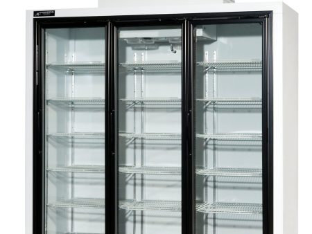 Powers (BT77SD) 77  Wide Refrigerated Top Mount Beverage Cooler with Three Full Length Hinged Glass Doors Cheap