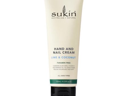 SUKIN HAND & NAIL CREAM COCONUT & LIME 125ML Online Hot Sale