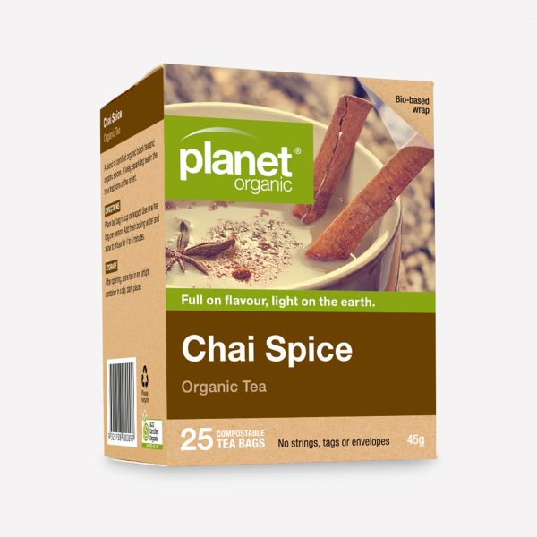 PLANET ORGANIC CHAI SPICE TEA 25 BAGS Online