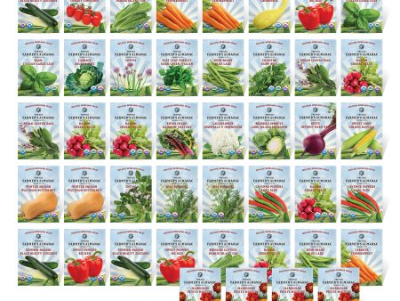 The Old Farmer s Almanac Heirloom Vegetable Seed Variety Pack (44 Heirloom, Non-GMO, Open Pollinated Seed Packets) Sale