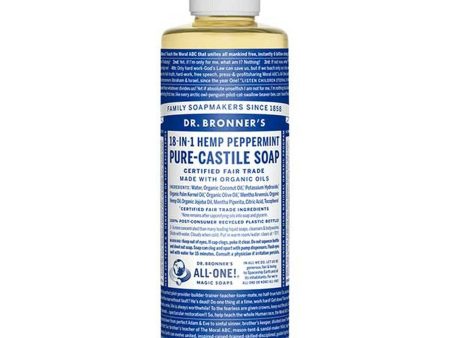 DR BRONNERS CASTILE PEPPERMNT LIQUID SOAP 237ML Online now