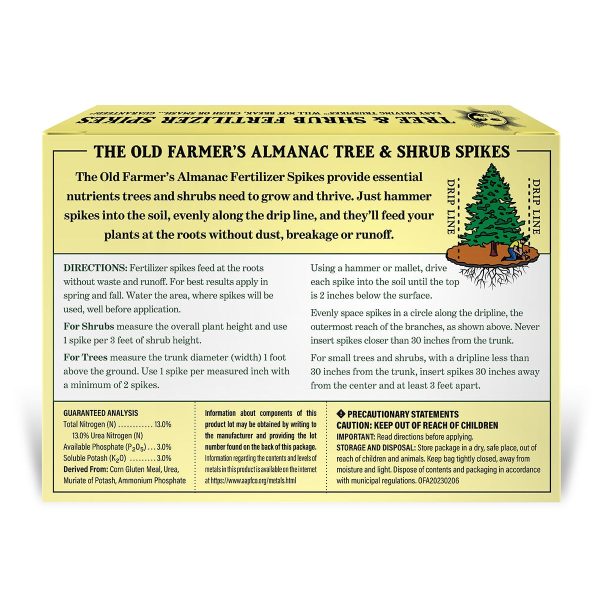 The Old Farmer s Almanac Tree & Shrub Fertilizer Spikes Online Hot Sale