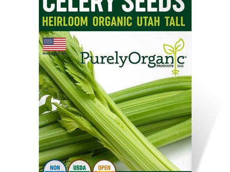 Purely Organic Utah Tall Celery Seeds - USDA Organic, Non-GMO, Open Pollinated, Heirloom, USA Origin, Vegetable Seeds For Discount