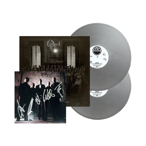 Opeth - The Last Will and Testament Double Silver LP + Signed Art Card Online Sale