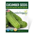 Purely Organic Boston Pickling Cucumber Seeds - USDA Organic, Non-GMO, Open Pollinated, Heirloom, USA Origin, Vegetable Seeds For Discount