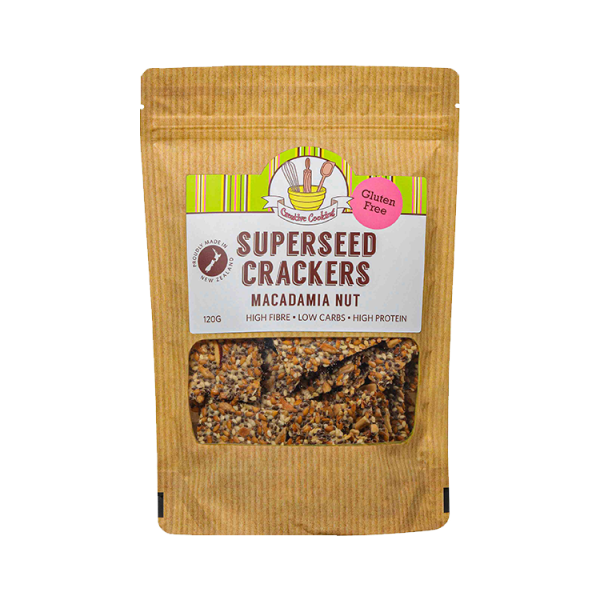 CREATIVE COOKING MACADAMIA SUPER SEED CRACKERS 120G Sale