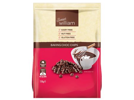 SWEET WILLIAM BAKING CHOCOLATE CHIPS 150G Online Sale