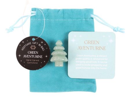 GREEN AVENTURINE CHRISTMAS TREE IN GIFT BAG Cheap