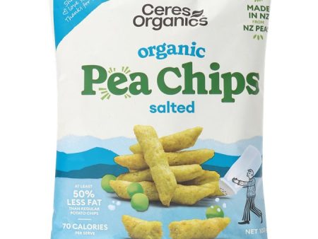 CERES POPPED PEA CHIPS SALTED 100G For Sale