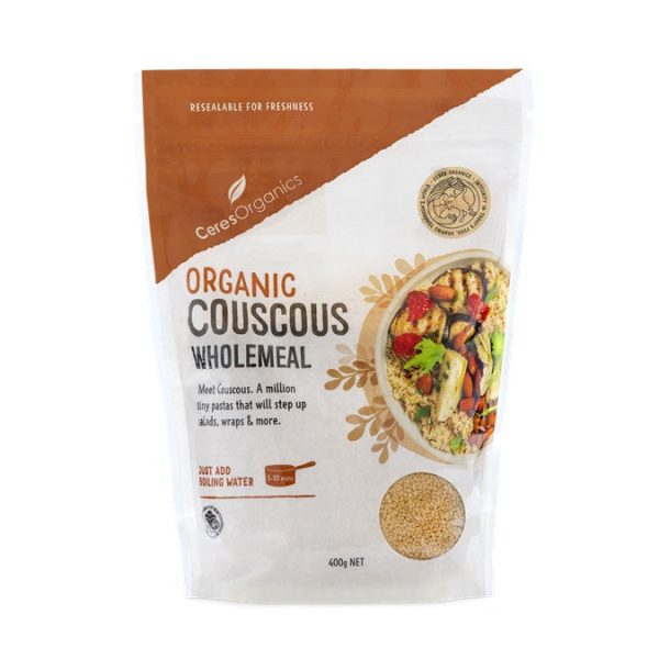 CERES ORGANIC WHOLEMEAL COUSCOUS 400G Hot on Sale