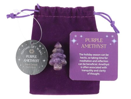 AMETHYST CRYSTAL CHRISTMAS TREE IN GIFT BAG For Cheap