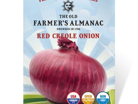 The Old Farmer s Almanac Heirloom Red Creole Onion Seeds - Premium Non-GMO, Open Pollinated, Vegetable Seeds For Discount