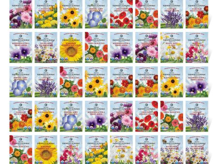 The Old Farmer s Almanac Premium Flower Seed Variety Pack (40 Open Pollinated, Non-GMO Seed Packets) on Sale