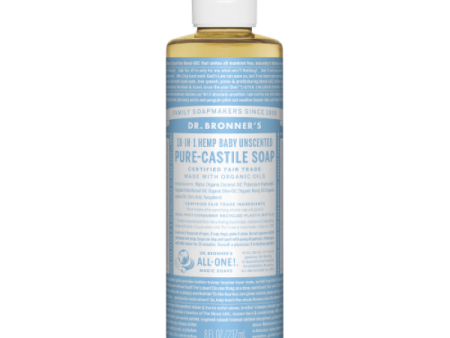 DR BRONNERS CASTILE BABY UNSCENTED LIQUID SOAP 237ML Online now