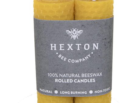 HEXTON BEES ROLLED BEEWAX CANDLE 3 PACK 35X105MM Online Hot Sale