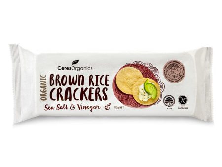 CERES ORGANIC BROWN RICE CRACKERS SALT AND VINEGAR 115G For Sale