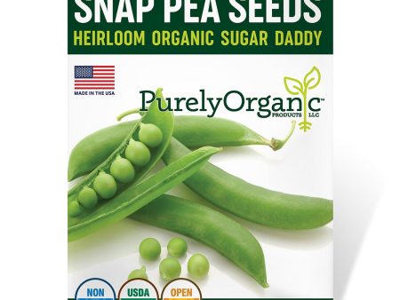 Purely Organic Sugar Daddy Snap Pea Seeds - USDA Organic, Non-GMO, Open Pollinated, Heirloom, USA Origin, Vegetable Seeds Discount