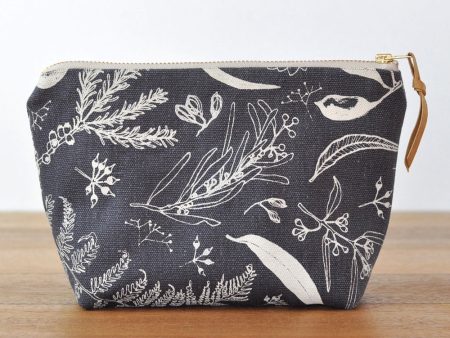 Gathered Charcoal Flat Bottom Pouch Fashion