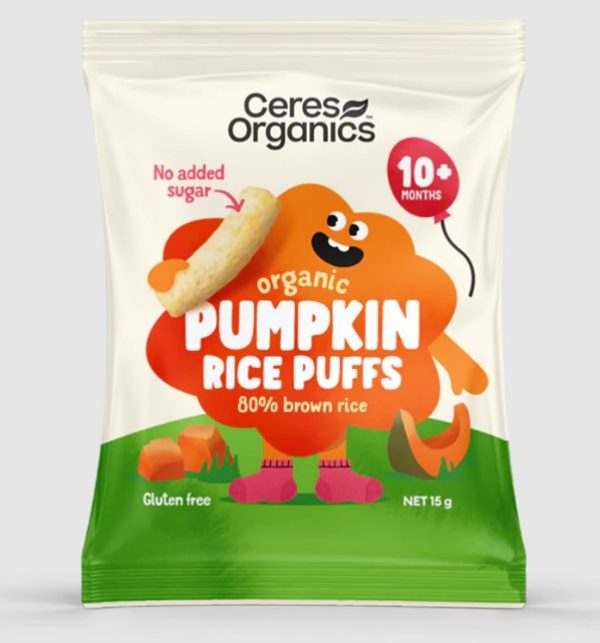 CERES BIO PUMPKIN BROWN RICE PUFFS 15G Supply