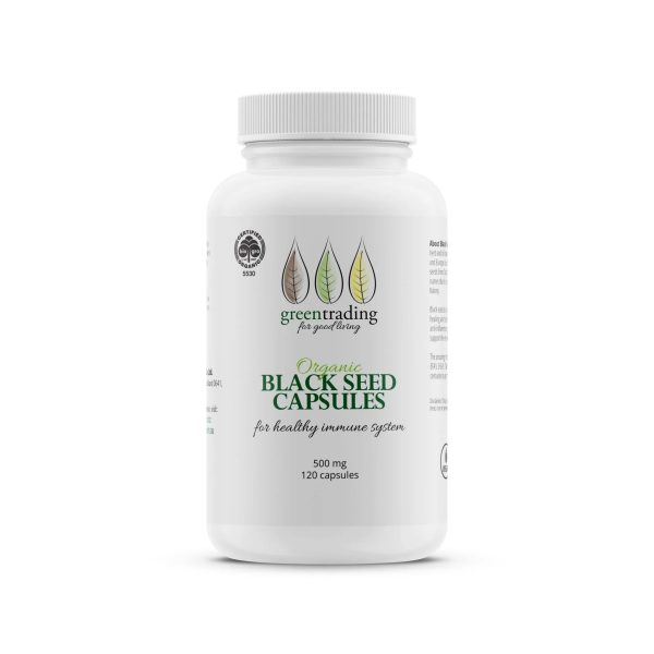 GREEN TRADING ORGANIC BLACK SEED 500MG 120 CAPSULES on Sale