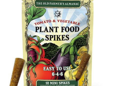 The Old Farmer s Almanac Tomato & Vegetable Plant Food Mini Spikes 6-4-6 Fashion