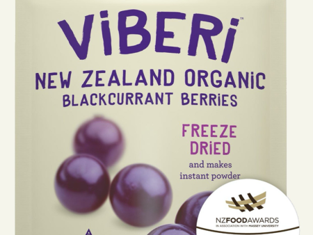 VIBERI ORGANIC FREEZE DRIED BLACKCURRANTS 120G on Sale