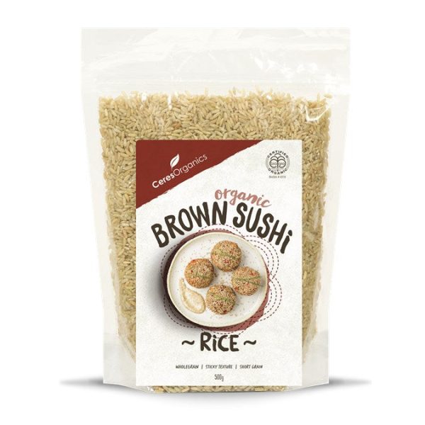 CERES ORGANIC BROWN SUSHI RICE 500G Hot on Sale