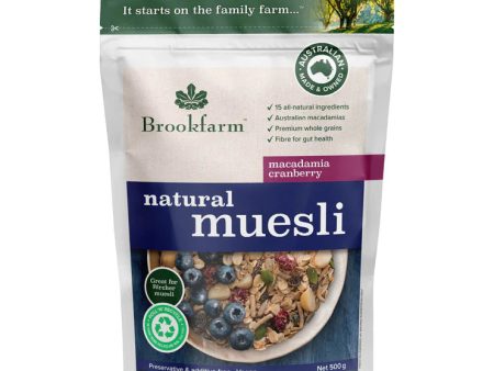 BROOKFARMS NATURAL MUESLI 500G Fashion