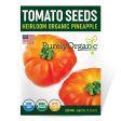 Purely Organic Pineapple Tomato Seeds - USDA Organic, Non-GMO, Open Pollinated, Heirloom, USA Origin, Vegetable Seeds Discount