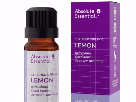 ABSOLUTE ESSENTIAL ORGANIC LEMON ESSENTIAL OIL 10ML Online Hot Sale