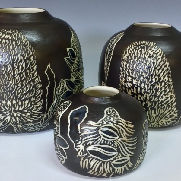 Banksia Black Vase Supply