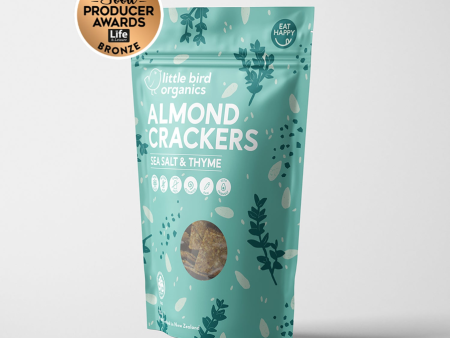 LITTLE BIRD ALMOND CRACKERS SEA SALT & THYME 100GM Cheap