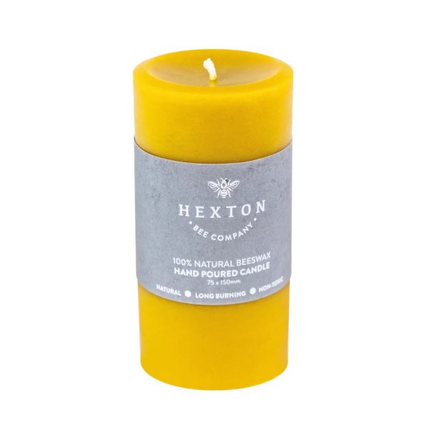 HEXTON BEES POURED BEESWAX CANDLE 75X150MM Sale